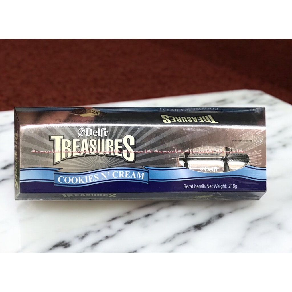 

Delfi Treasures 215gr Cookies And Cream Coklat Rasa Susu Cokelat Premium Chocolate Cokelat Kukis Delvi