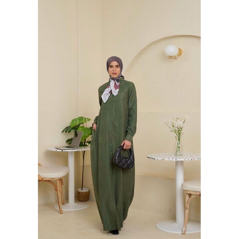 Sameera Dress OLIVE M HLZB ( Zerina Banu )