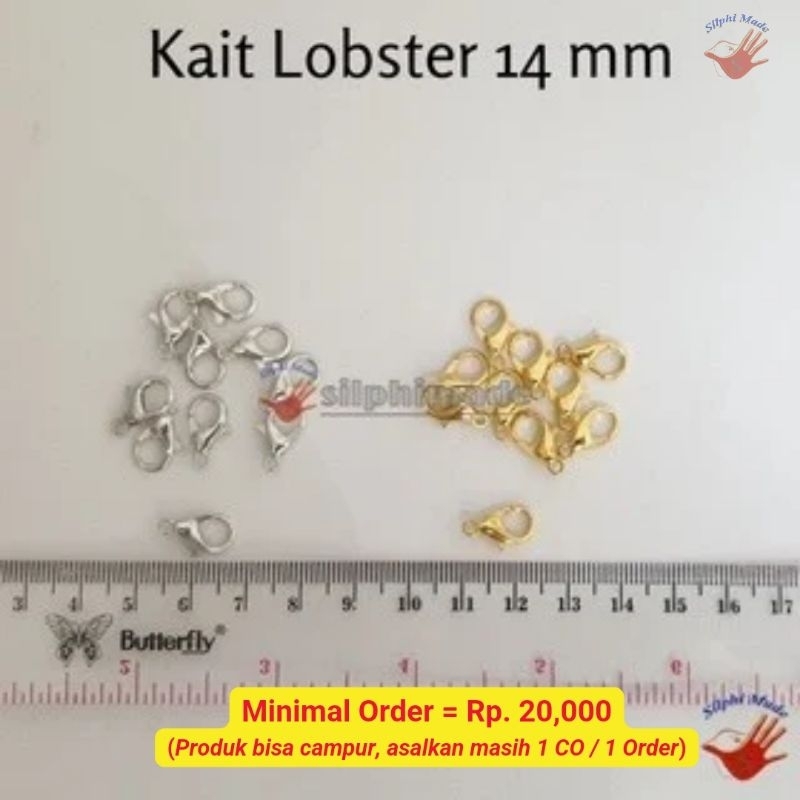 10pcs Kait Lobster 14mm – Pengait Tas & Bahan Craft Rajut | Kait Gantungan Tas Mini Murah Berkualita