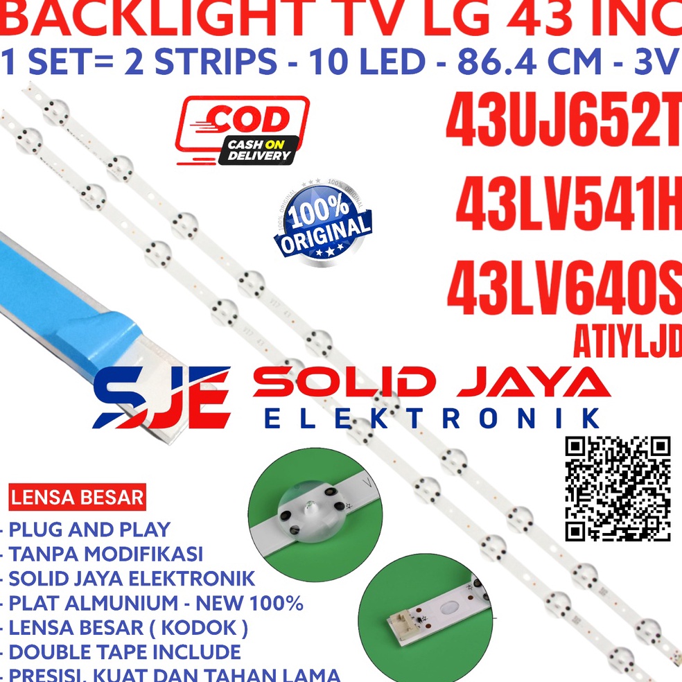 Super Bonus BACKLIGHT TV LED LG 43 INC 43UJ652 T 43LV64 43LV541 S 43LV64S 43UJ652T 43LV541H H ATIYLJ