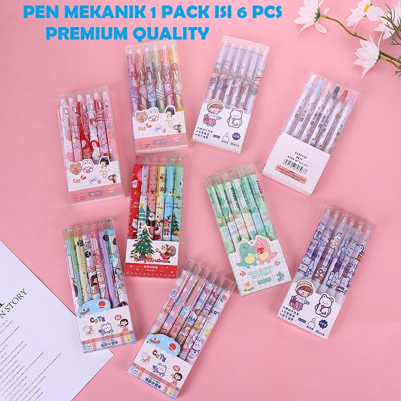 

(AV) PEN GEL MEKANIK KARAKTER PREMIUM 1 PAKC ISI 6 PCS