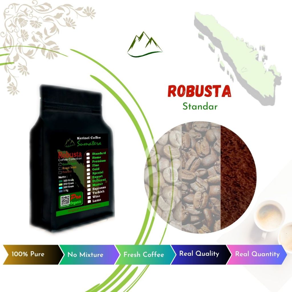 

Kopi Kerinci Robusta Bubuk 250 Gram - 100 % Murni