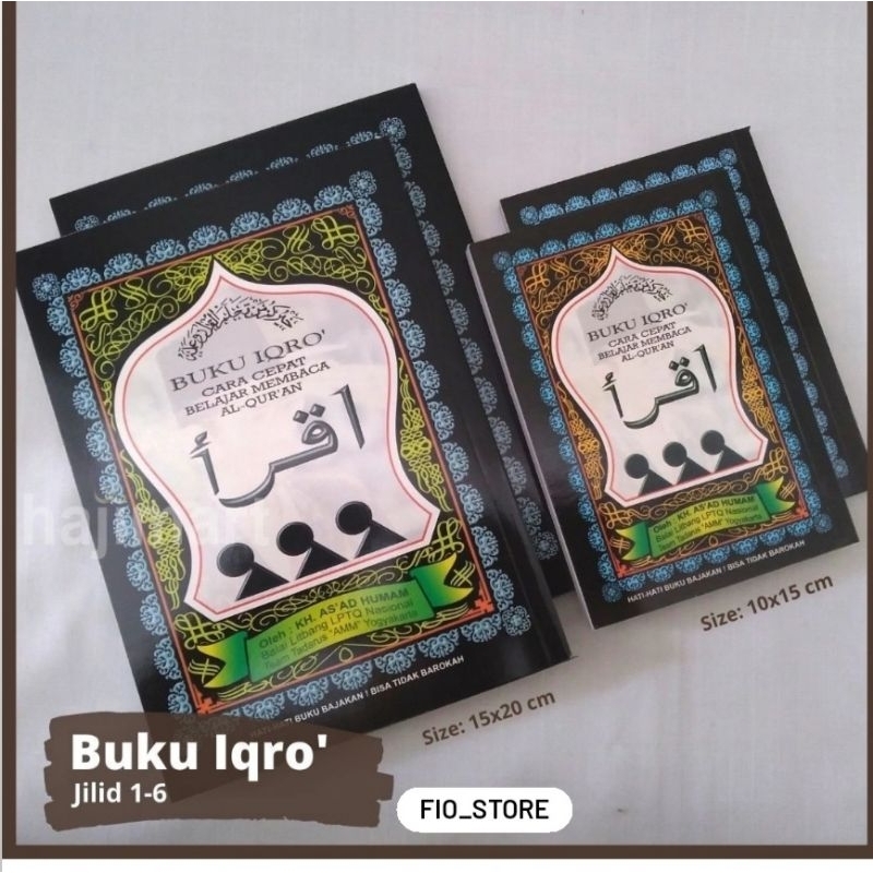 

BUKU IQRO jilid 1 sampai 6 ukuran kecil dan besar (permintaan jilid di tulis di pesan optional)