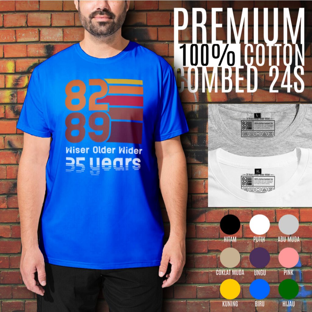 Kaos Unisex Premium Cotton Combed 24s XL, 2XL, 3XL, 4XL & 5XL