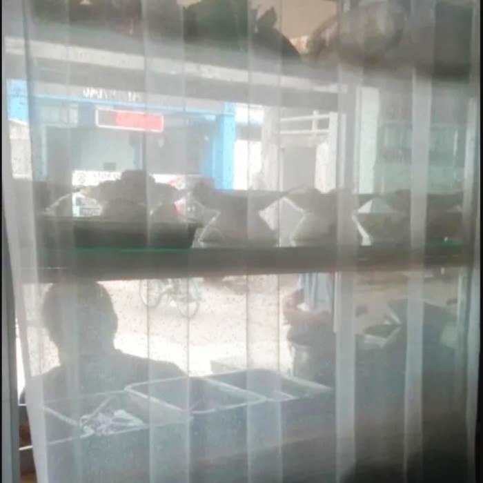Gorden Etalase Warung Makan Hordeng Steling Jualan Tirai Penutup Etalase Lebar 2 Meter