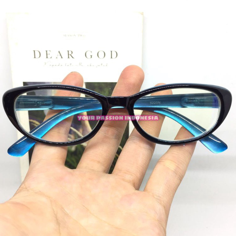 Dijamin Laris Kacamata Baca Antiradiasi Model Cat Eye 5225N 1 sd 3 Kacamata Baca Wanita