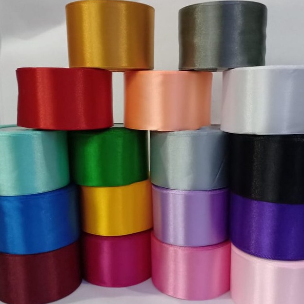 

PALING DIMINATI Pita satin Hijau Army ukuran 15 inch 4 cm pita kado pita baju pita sovenir pita hampers premium