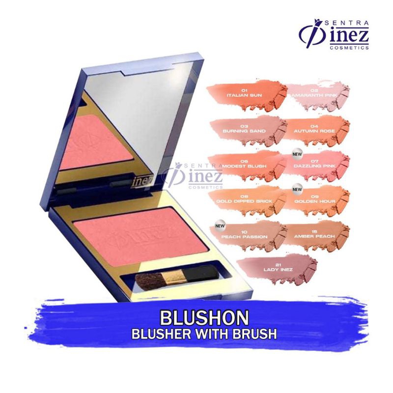 INEZ Blush on Blusher With Brush Blush on Inez