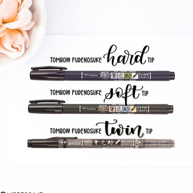 

PALING DIMINATI TOMBOW FUDENOSUKE BRUSH PEN SOFT HARD TWIN TIP kaligrafi igraphy writing lettering