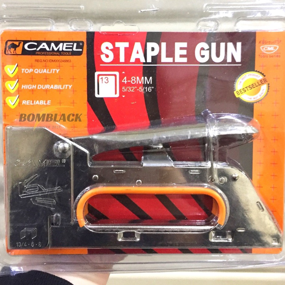 

SEGERA BELI Stapler CAMEL Staples Steples Tembak Jok Motor Tacker 4mm8mm CHROME SILVER