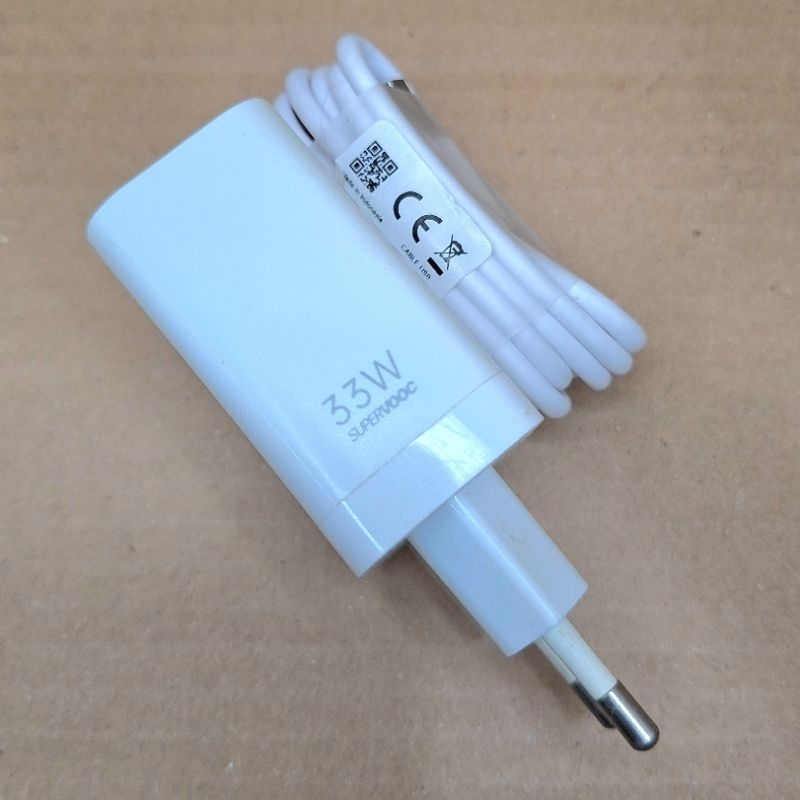 Charger Ori copotan Oppo Reno 7/7Z/A77s/ A96/A76/ A57/A74 33W suport VOOC Fast Charging