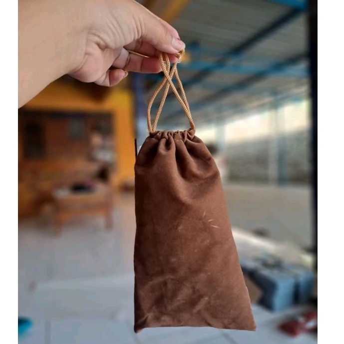 Pouch Serut Bludru Custom Souvenir Pernikahan