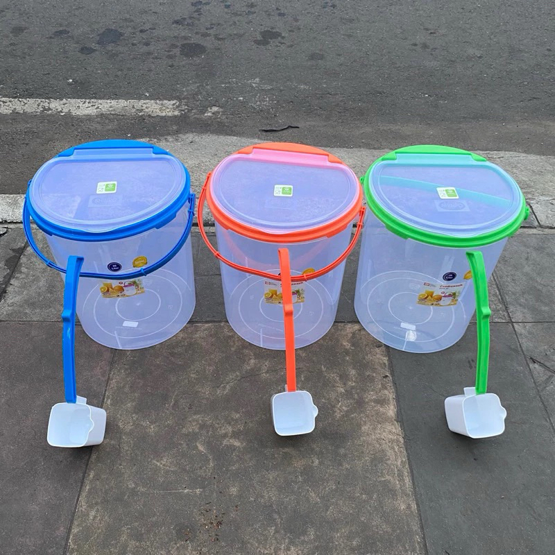 Shinpo - Toples Es Buah Bulat 20 Liter + Gayung / Tempat Air Es / Aquarium Es Buah