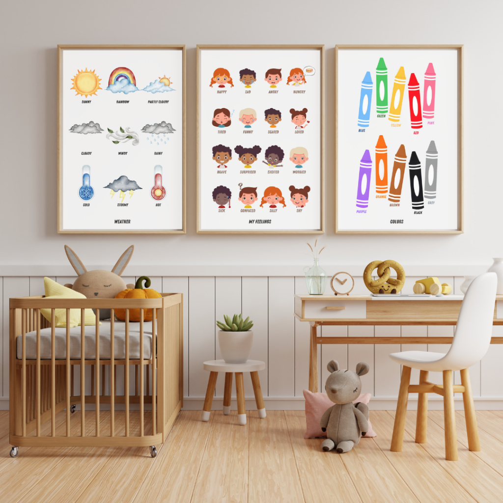 Poster Edukasi Anak Pendidikan Paud TK SD Seri Colors Aesthetic Warna (Wall Decoration Learning for 