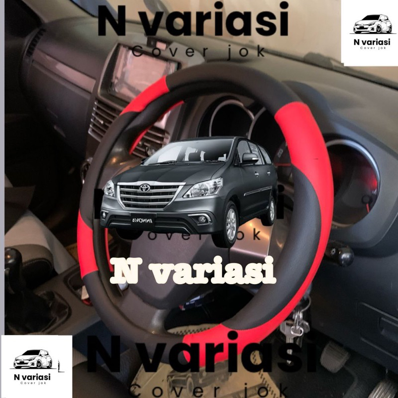 Sarung stir Bungkus Stir TOYOTA KIJANG INNOVA LAMA sabit hitam