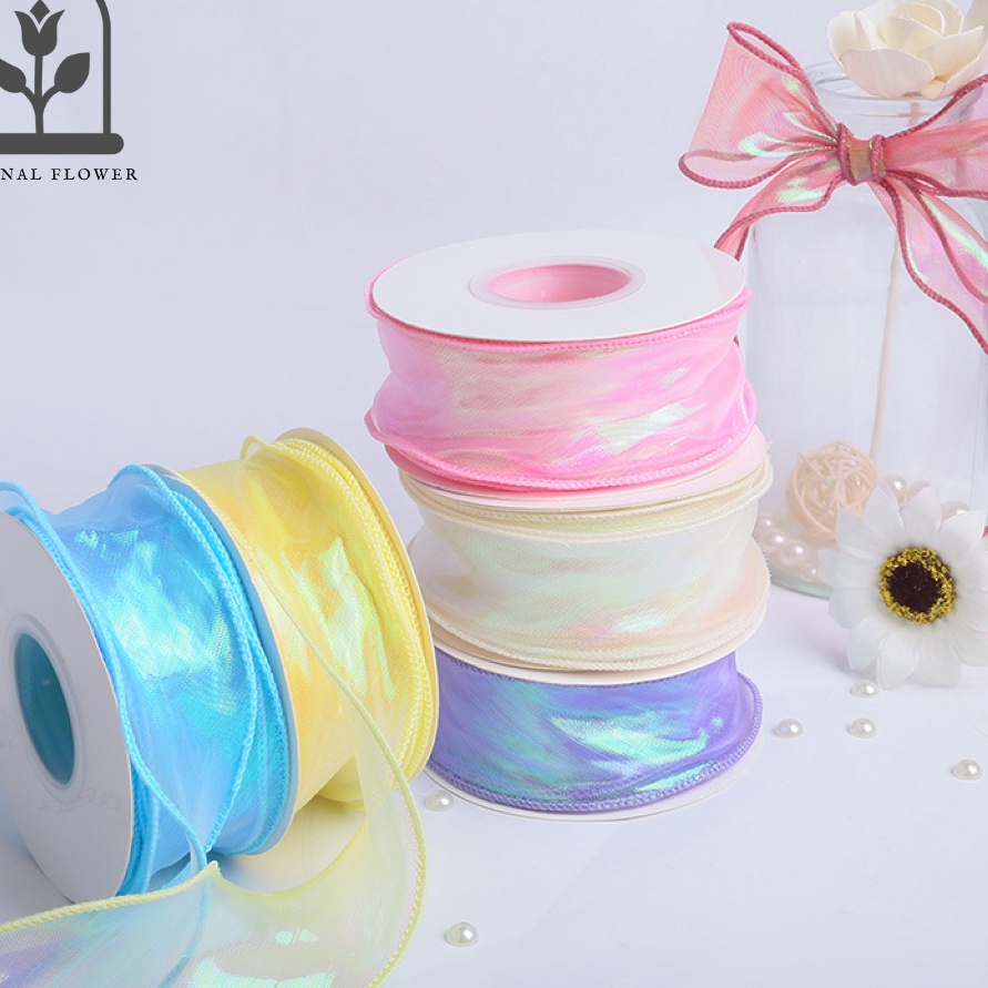 

PRODUK AWAL TAHUN 1ROLL Pita RibbonKoreaHOLOGRAM Glossy Mengkilat Kado Dekorasi Hampers Bouquet Lebar 4cm Panjang 9meter Fish Tail Colourful Cantik Murah Kerajinan Tangan