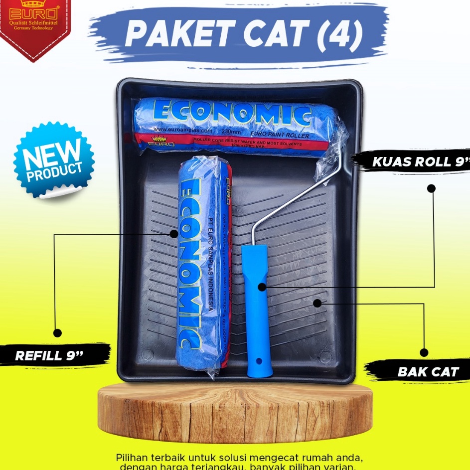 Garansi Resmi  PAKET Bak Cat  Kuas Roll 9 inch  Refill  Bak Cat Tembok  Kuas Roll Tembok  Bak Cat Ca