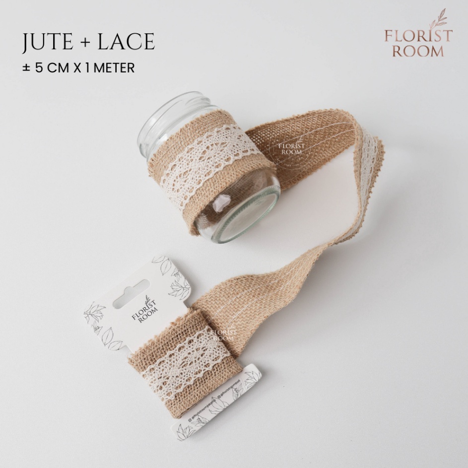 

READY STOCK Jute Lace 5cm x 1meter Goni