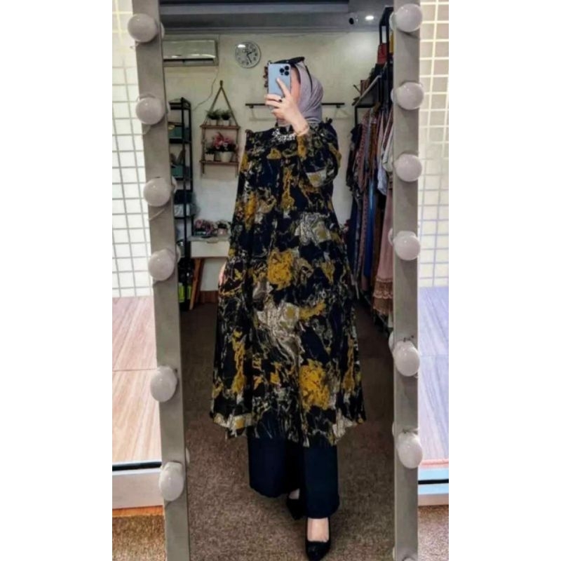 Batik Anggun_25 - Setelan Tunik Wanita Bahan Shakila Ld 110 // KHALISA SET TUNIK