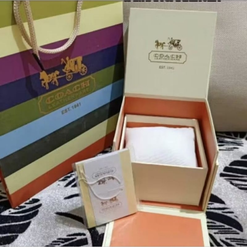 KOTAK COACH CREAM ORI | BOX JAM TANGAN COACH ORI