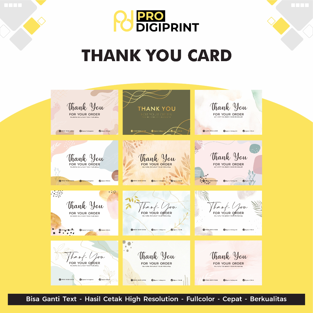 

Cetak Thank You Card Kartu Ucapan - Print 1 Sisi ( Pro Digiprint )
