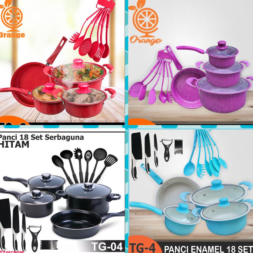 Super Peminat  thegreat88 TERMURAH Panci 13 Dan 18 Set Cookware Panci Multifungsi Paket Peralatan Ma