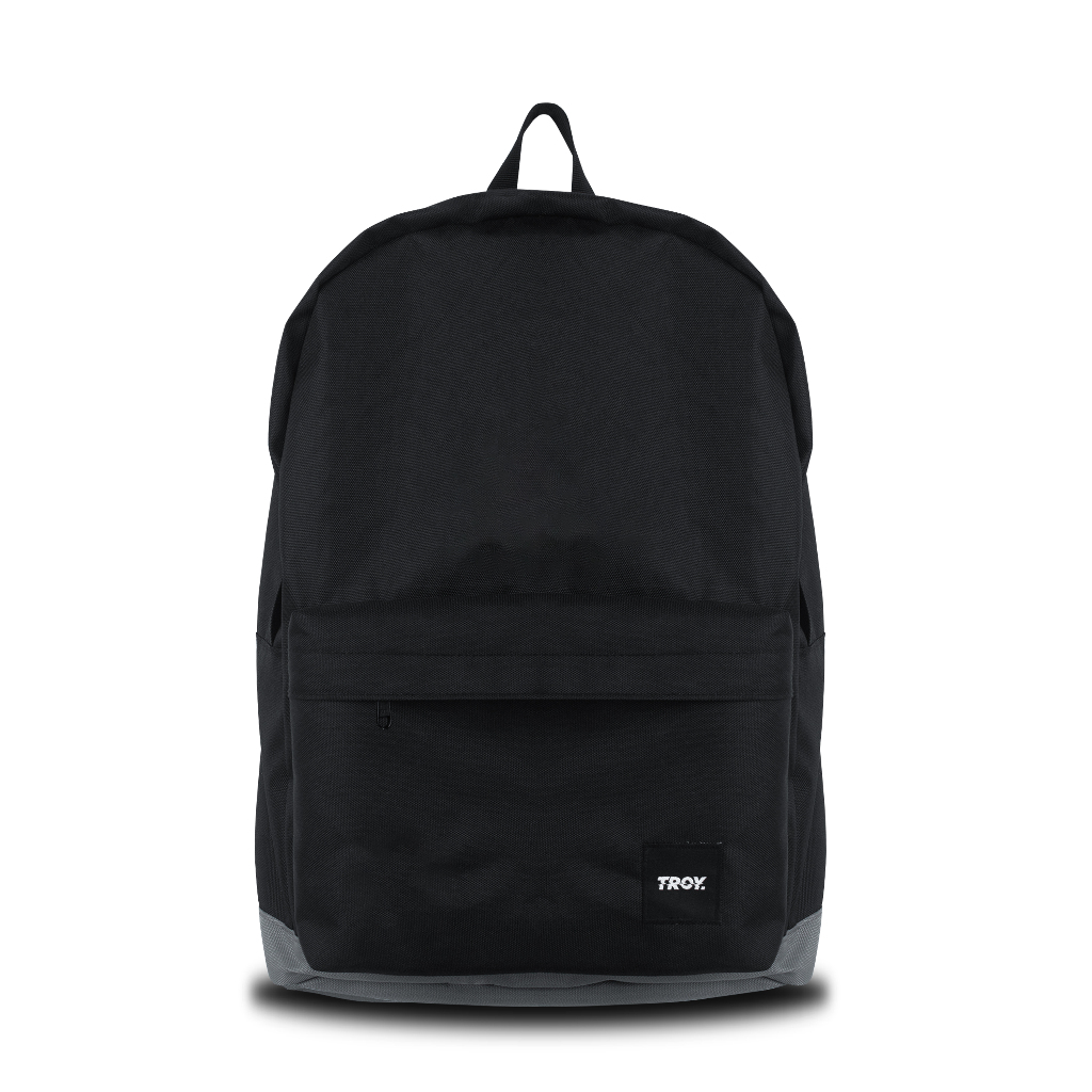 Troy Company Backpack Black Sage Rectangle - Tas Ransel Hitam Sage BP 2710