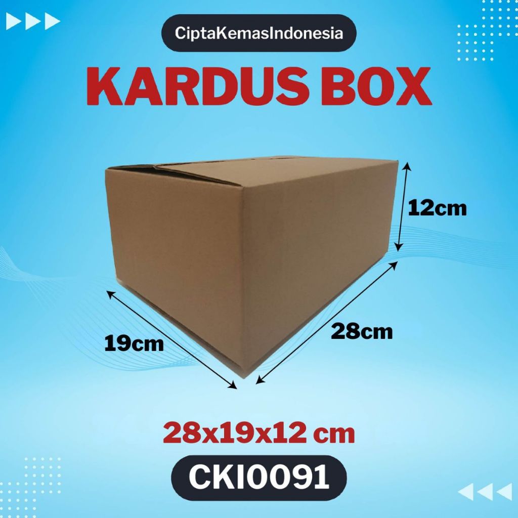 

Kardus Box Die Cut 28x19x12 cm Dus Packing Packaging Polos