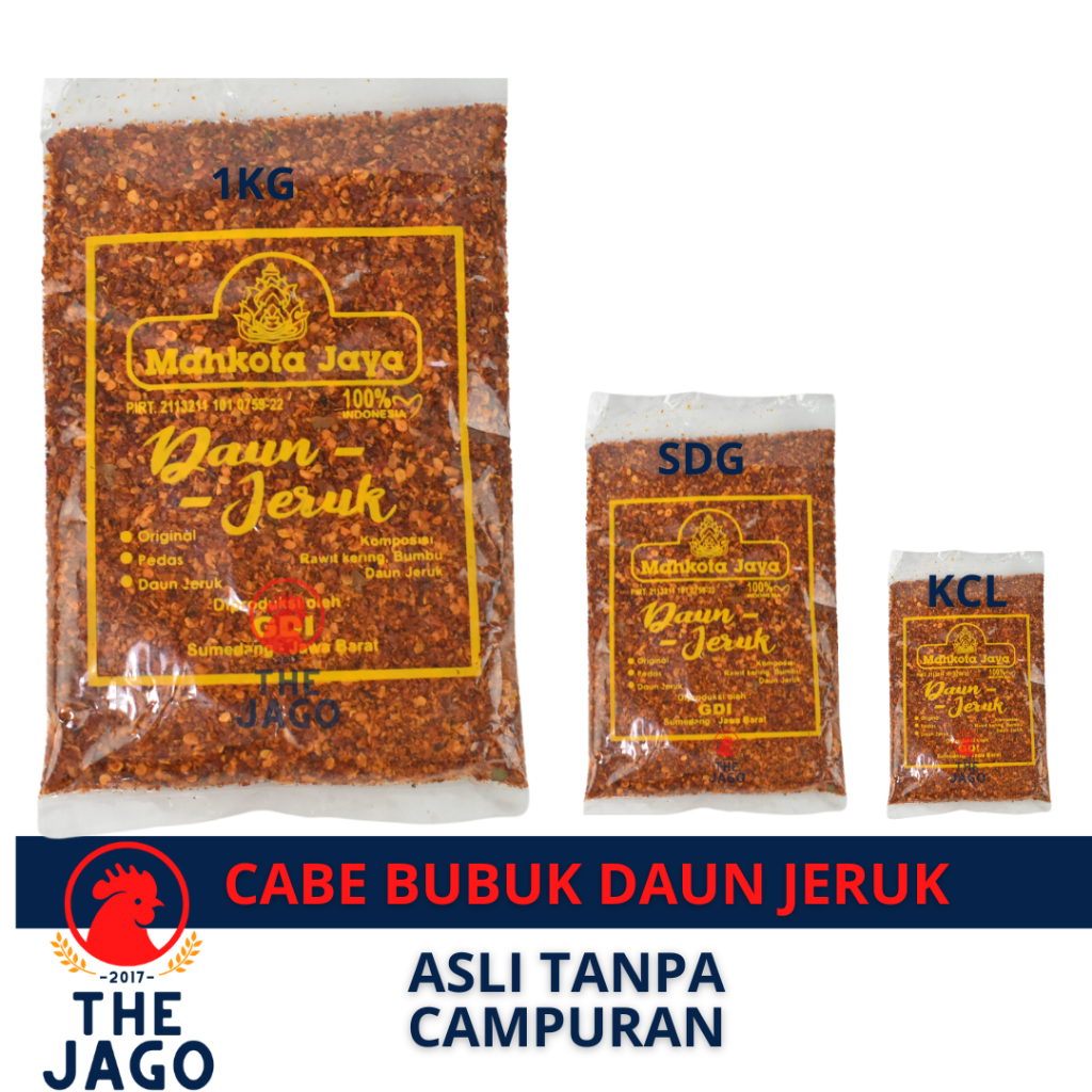 

Cabe Bubuk Hot Jeletot Bubuk Kasar Daun Jeruk Original