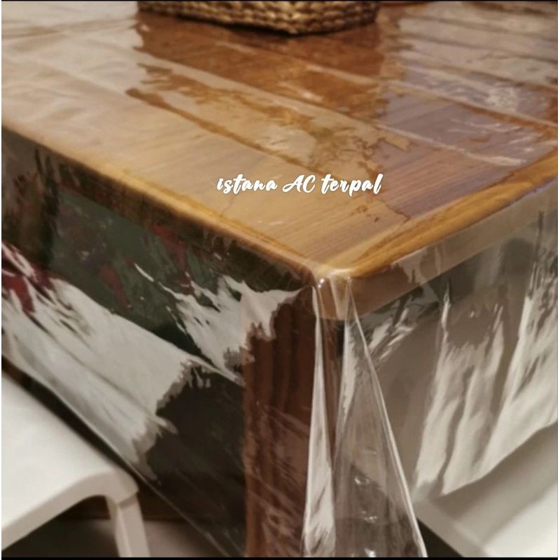 Mika 0.20  transparan meteran/plastik taplak bening/plastik mika lentur atau lemas