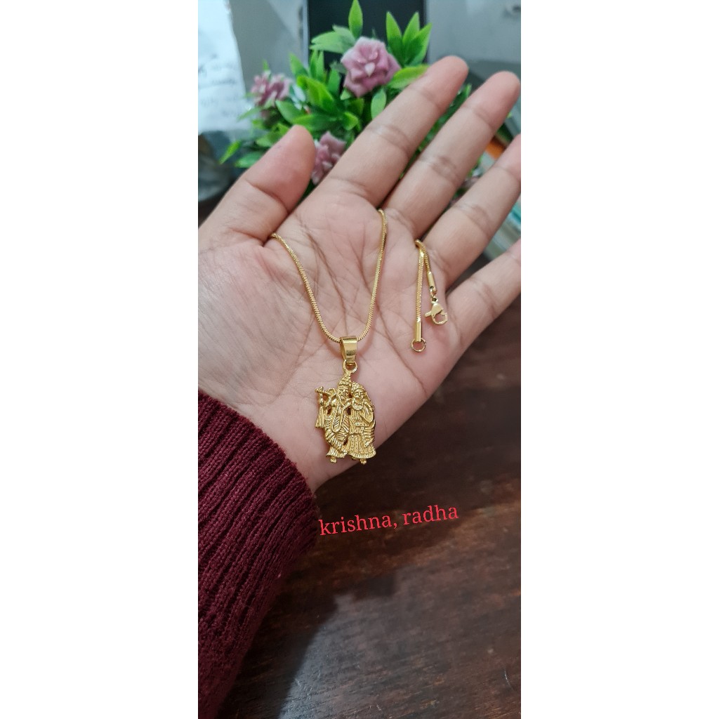 Set Liontin Krishna Dewasa & Krishna Anak / Krishna & Radha