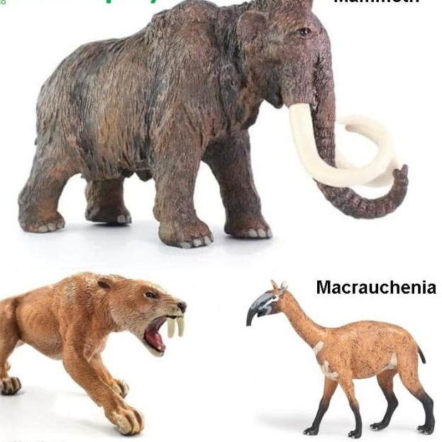 aneka mainan hewan ice age animal figure dinosaurus gajah mammoth