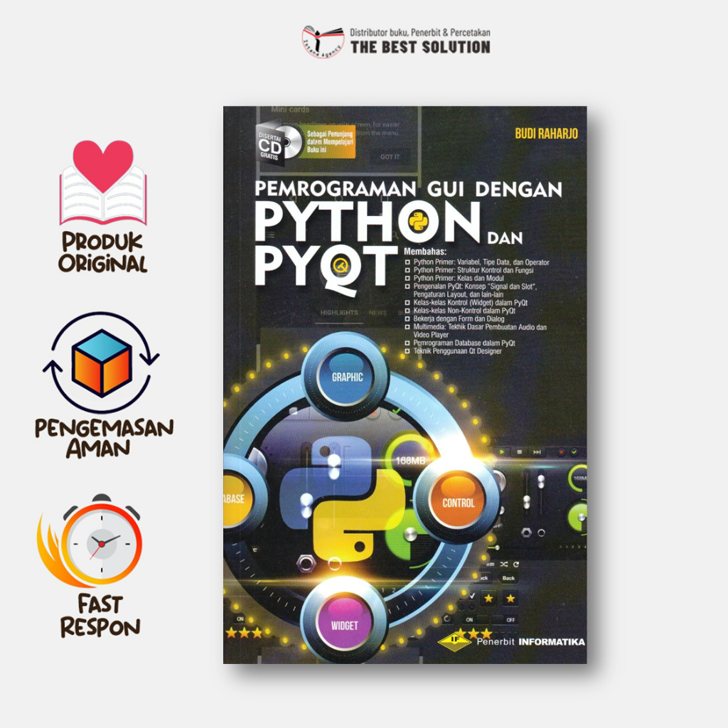 Pemrograman Gui Dengan Python Dan PyQT + CD