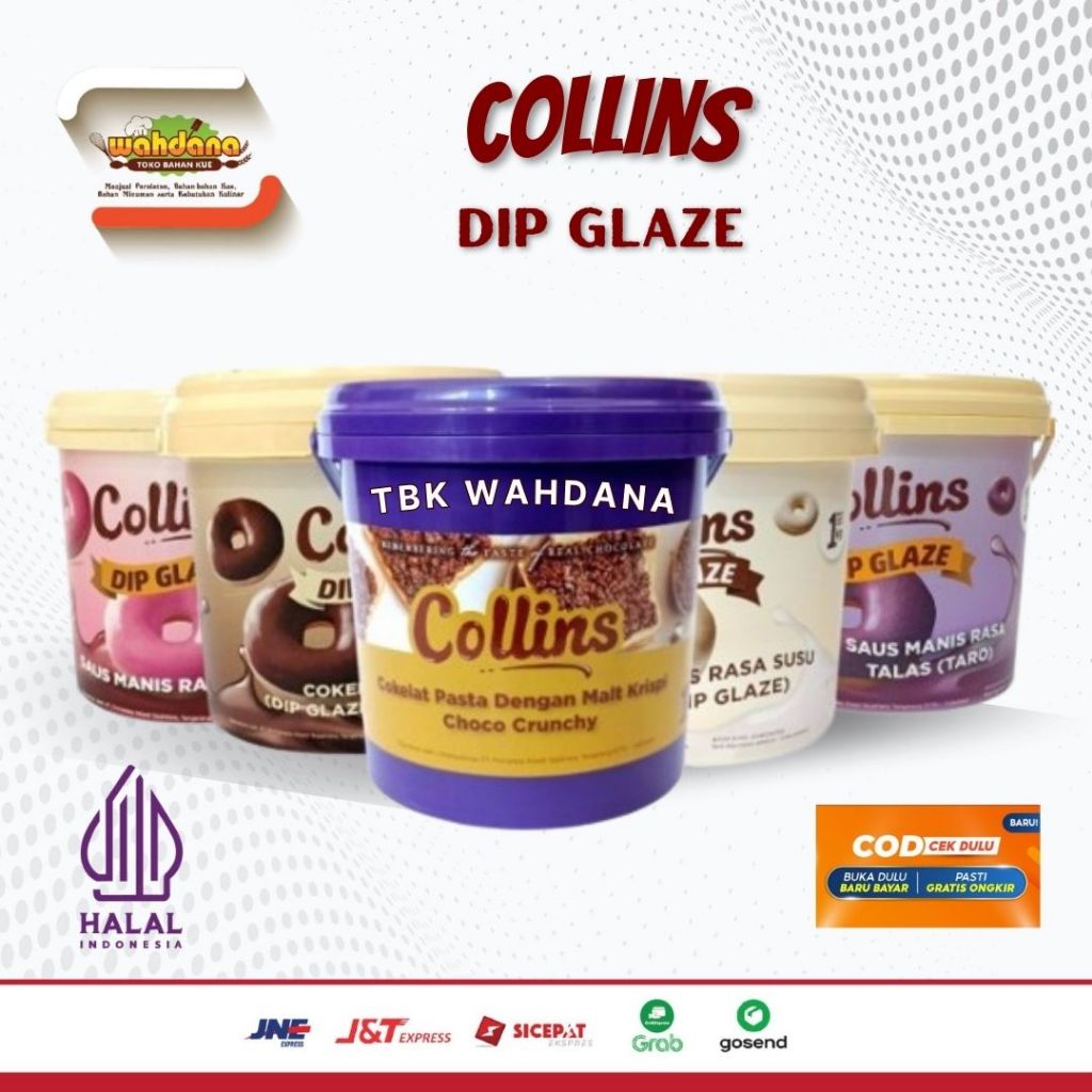 

Collins DIp Glaze Crunchy Choco 1kg Collins Choco 1 Kg Glaze Selai Coklat Dip Pasta Cokelat Donat