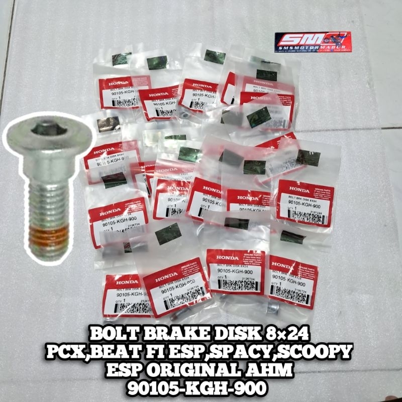 BAUT DISC BEAT ORIGINAL AHM,BOLT BRAKE DISK 8×24 PCX,BEAT FI ESP,SPACY,SCOOPY ESP  megapro crf ORIGI