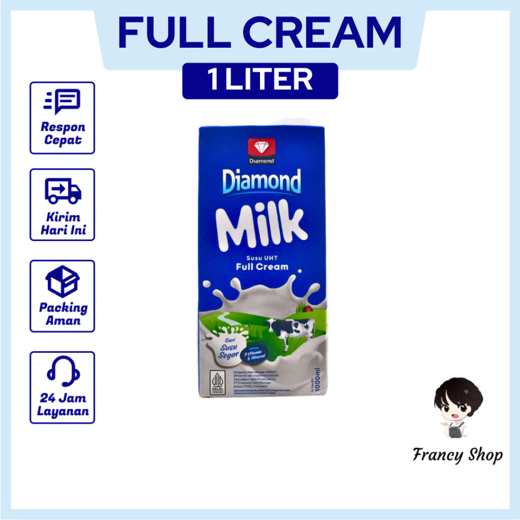 

Susu Diamond UHT Milk Full Cream 1 Liter