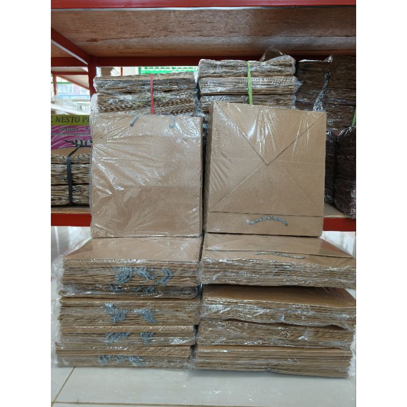 

paper bag coklat polos R.10 B polos dan R.10 K polos tas souvenir pernikahan atau hajatan
