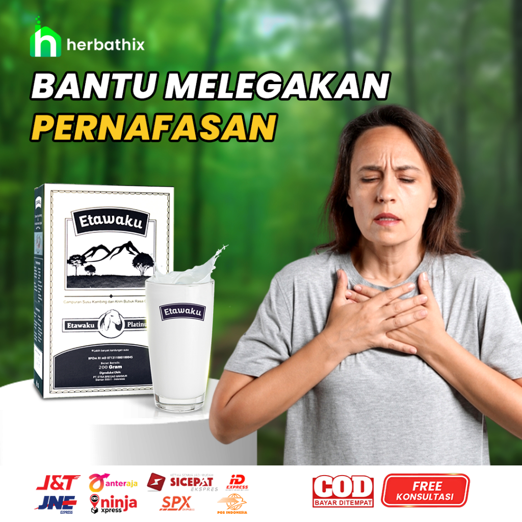 

Obat Jamu Herbal Alami Susu Kambing Etawa Pernafasan ETAWAKU Bantu Melegakan Pernafasan