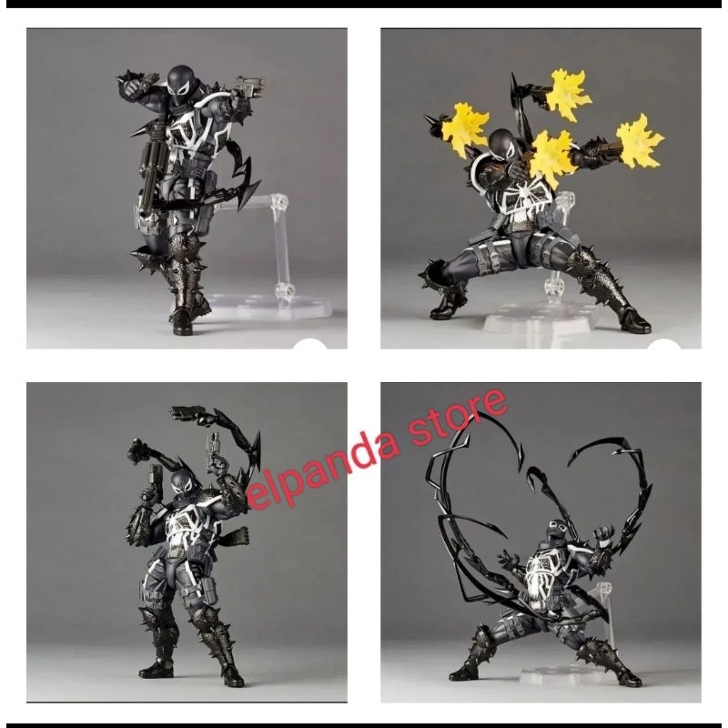 Revoltech  Amazing Yamaguchi Agent Venom Spiderman Action Figure