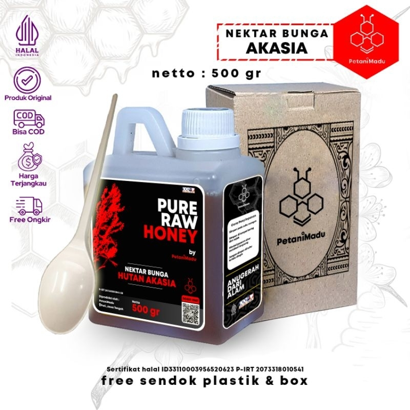 

madu akasia multiflora randu asli murni original 100% tanpa campuran raw honey