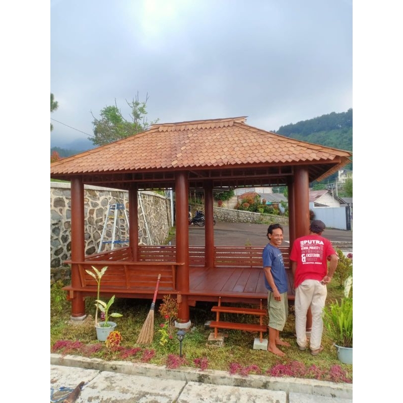 gazebo 3x4 / hanya DP gazebo / Gazebo kelapa / gazebo kayu kelapa