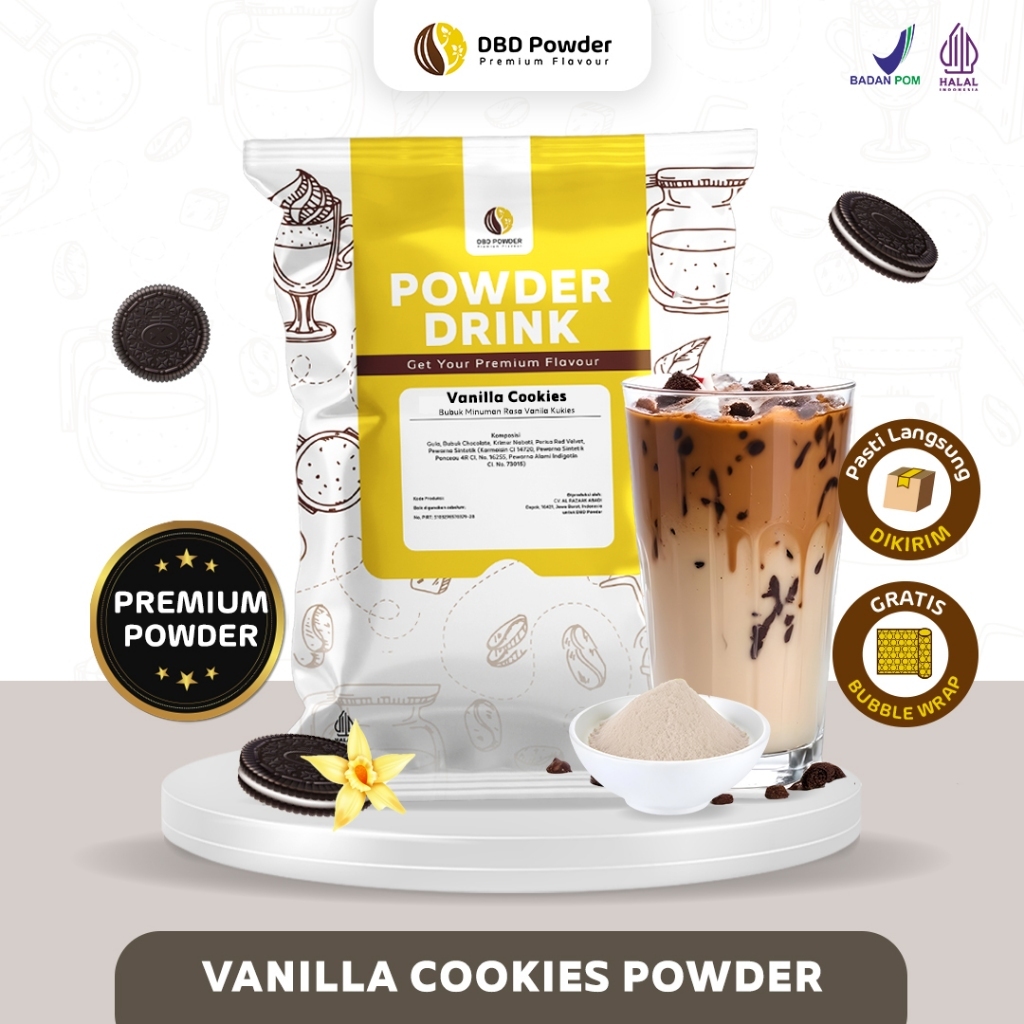 

Bubuk Minuman Vanila Cookies - Powder Vanilla Cookies