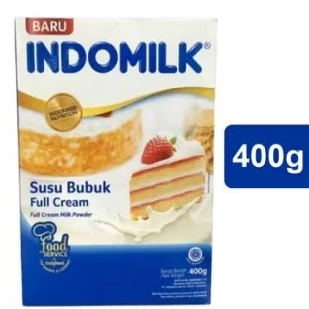 

READY STOCK!!! INDOMILK SUSU BUBUK FULLCREAM KEMASAN 400GR