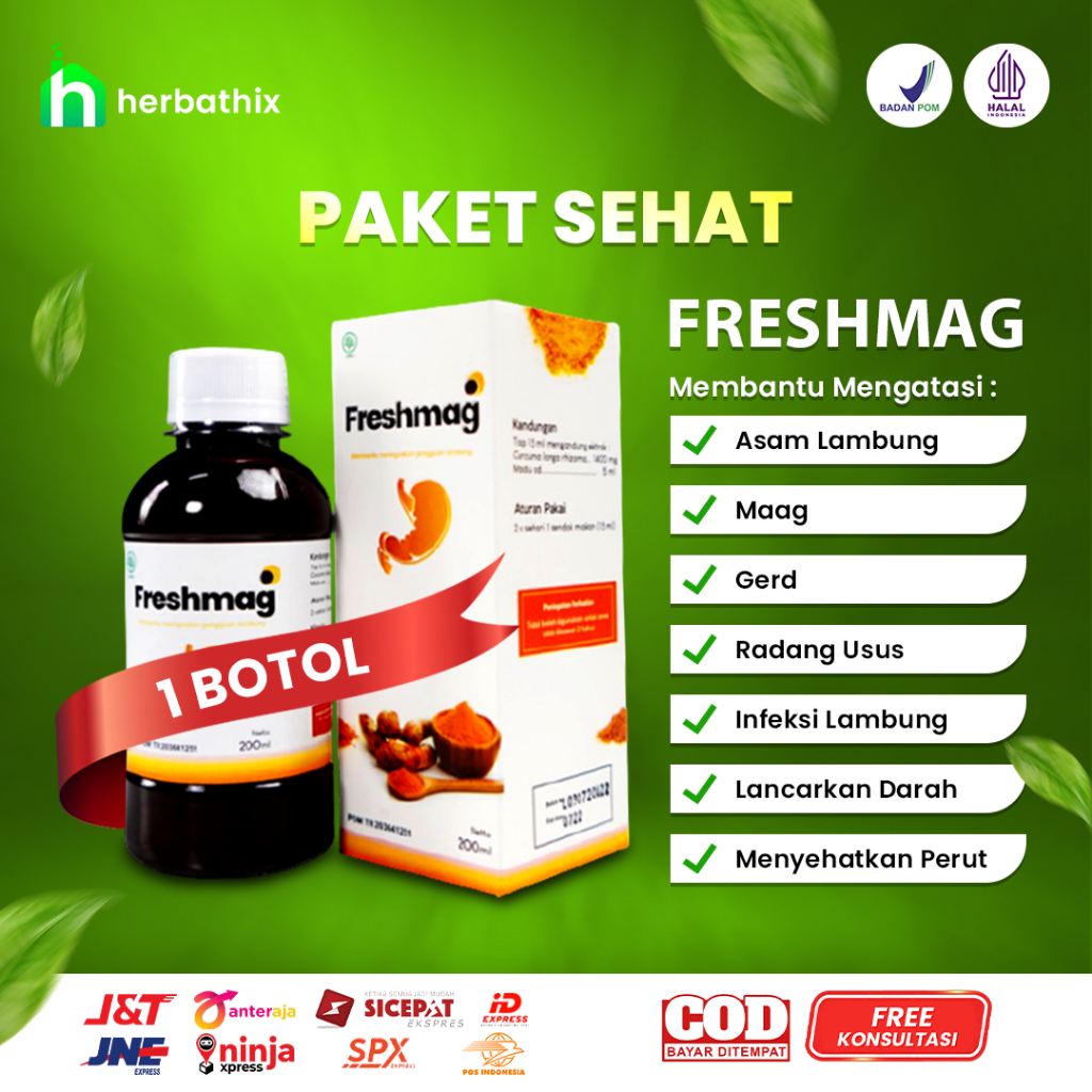 

Obat Masalah Perut FRESHMAG Madu Herbal Alami Natural Honey Paket Sehat 1 Botol ORIGINAL