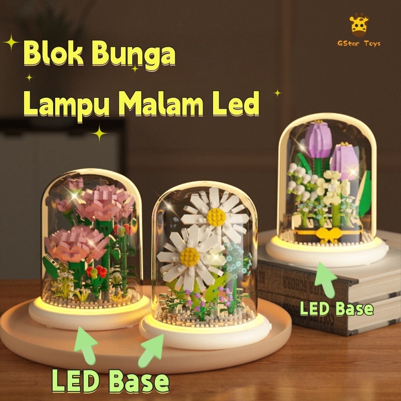 Gstar DIY Building Blocks Balok Susun Bunga Nano Flower Bricks Nano Blocks Mainan Balok Buket Hadiah