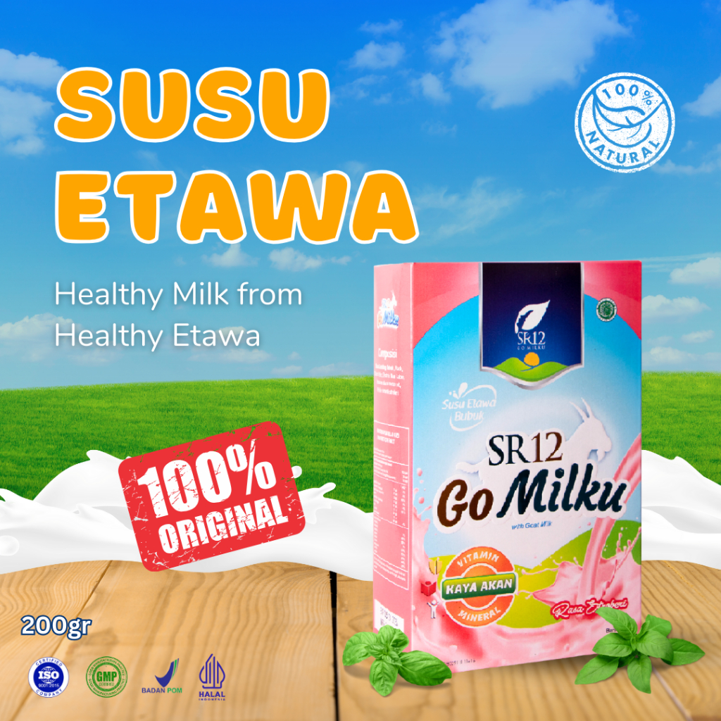 

Susu Kambing Etawa Bubuk 200gr Strawberry Gomilku SR12 untuk Anak / Dewasa / Lansia