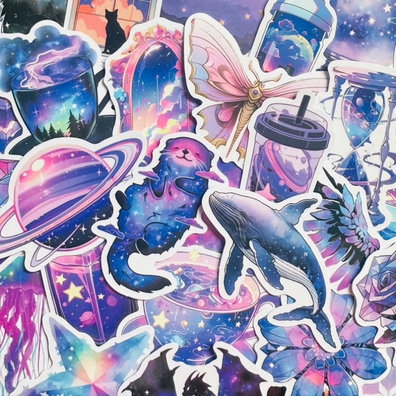 50PCS+ STICKER TUMBLR GALAXY | STIKER AESTHETIC GALAXY
