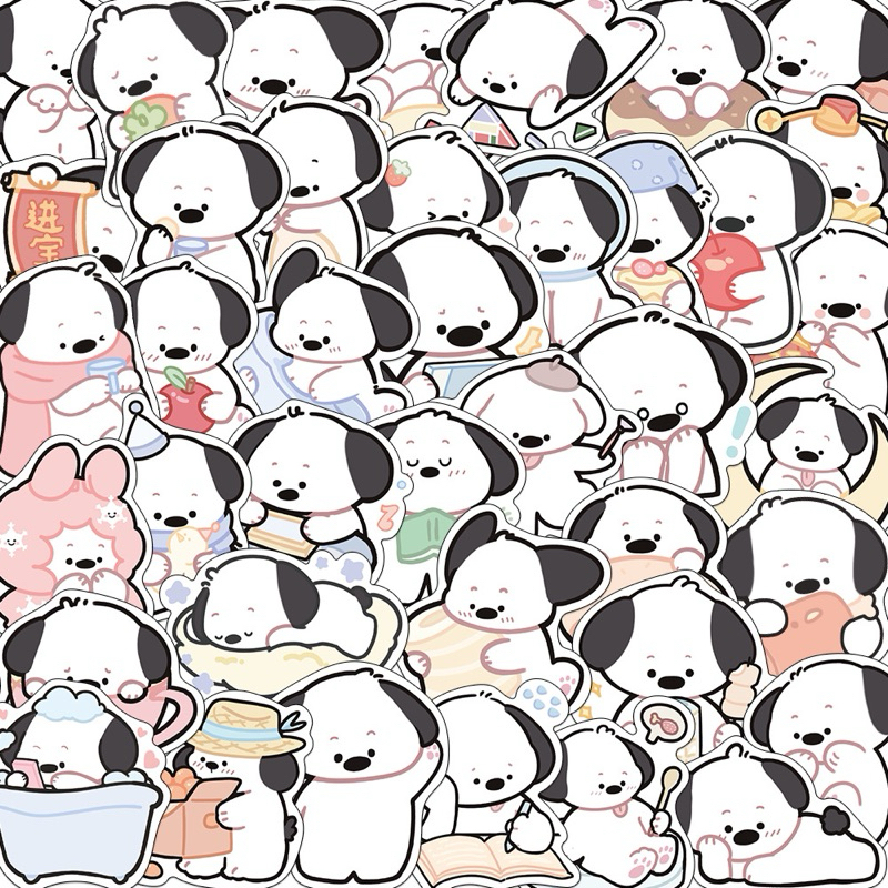 

40pcs Sticker Cute Big Head Puppy Cartoon Anjing Lucu Stiker PVC Laptop Koper HP Anti Air