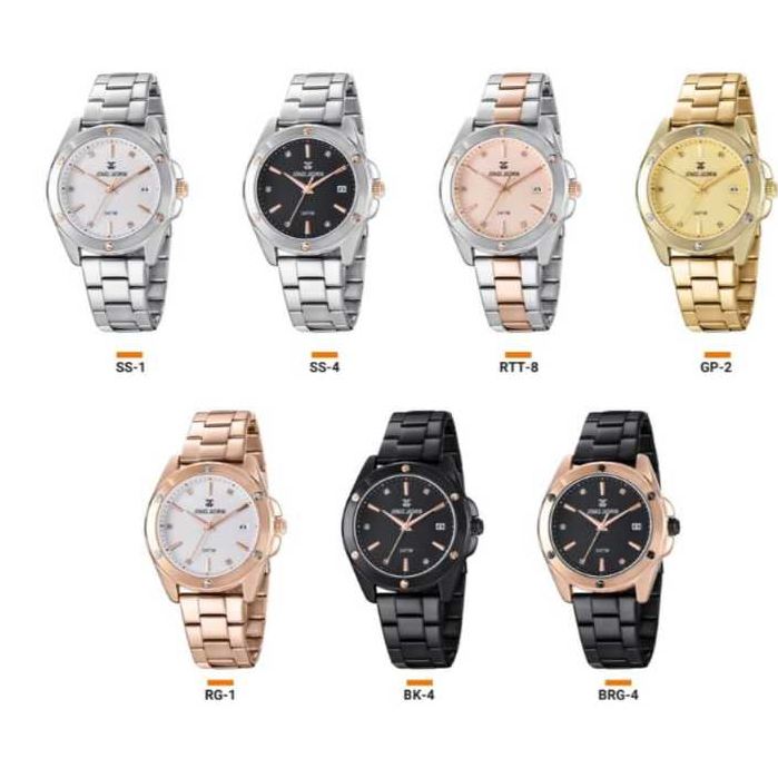 jam tangan wanita Jonas Jasmin JJ 2277 analog original date fashion watch