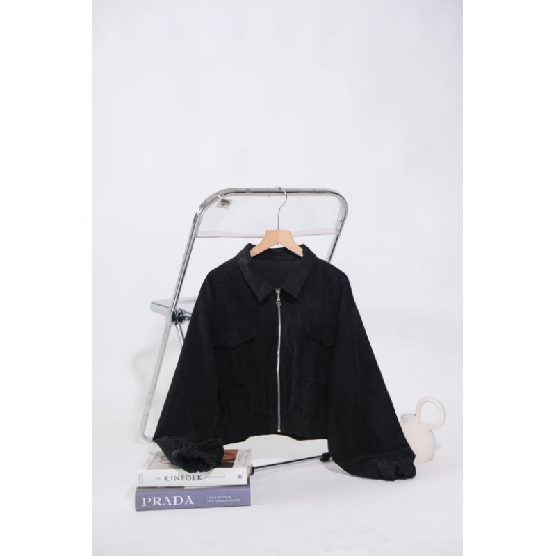 JAKET CROP ALLSIZE CORDUROY